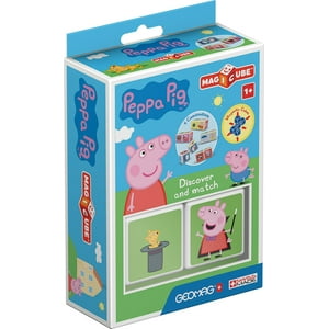 Geomag - Cubos Magnéticos Magicube Peppa Pig - Descubre Y Combina (2 Piezas)