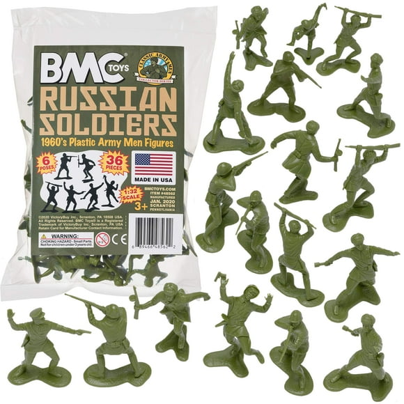 Toy BMC Classic Marx Russian Plastic Army Men, 36 unidades
