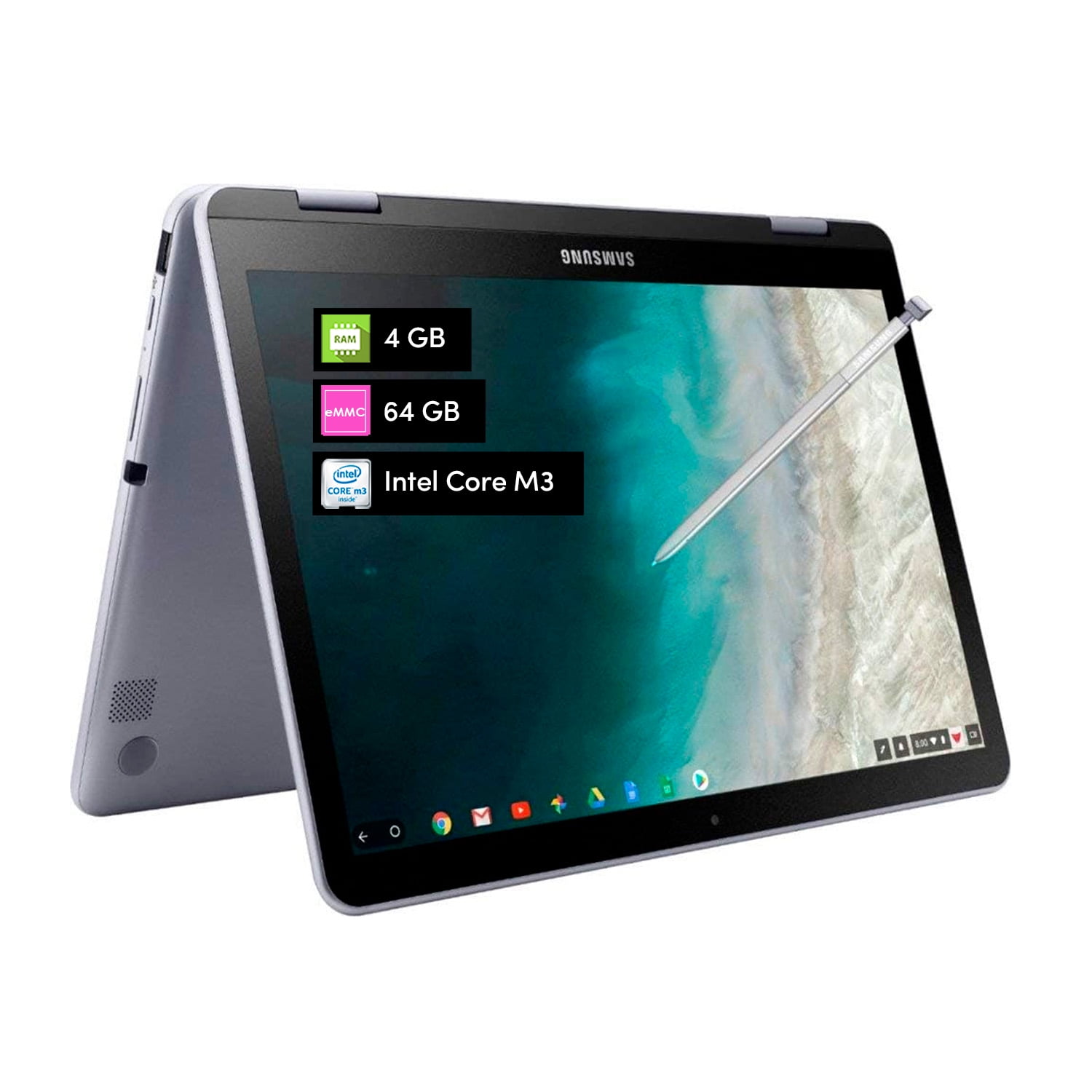 Notebook 2 En 1 Samsung Plus Intel Core 4gb 64gb 12.2' Táctil 360° Chrome Os