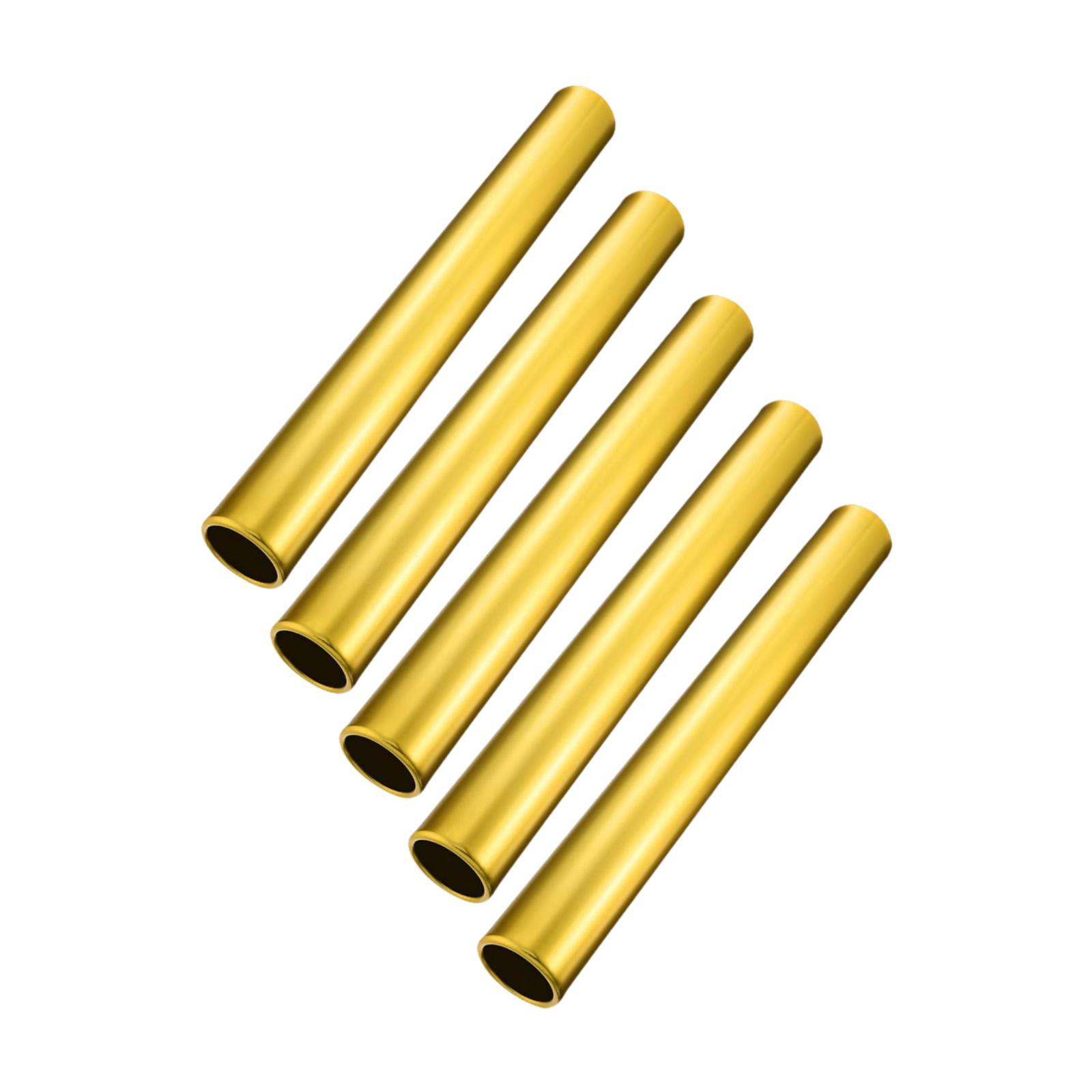 Magideal - 5Pcs Relay Relay Batones Running Race Sticks Reutilizable Nonslip 29Cm Suministro Herramientas De Entrenamiento De Bastones De Atletismo Para Práctica Oro