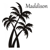 Rienda Libre Graphics - Decomural Personalised Name Palm Tree Ws-44294