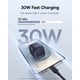 thumbnail image 3 of Cargador Baseus USB C de 30 W con 2 cables USB-C para iPhone y Galaxy, 3 of 8