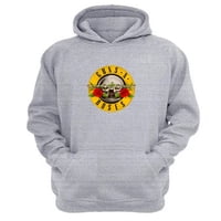 Genérico - Polerón Canguro Guns N´ Roses Gris Claro Talla S Unisex