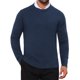 thumbnail image 1 of INSPIRE CHIC Suéter de Punto Suave de Cuello Redondo de Manga Larga Clásico de Color Sólido para Hombre M Azul Marino, 1 of 6