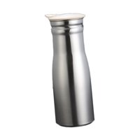 Magideal - Jarra De Agua De Acero Inoxidable, Dispensador De Bebidas, Jarra Para Bebidas, Tetera Moderna, Fácil De Limpiar, Para Fiestas, Hogares, Cafeterías, Ho Tapa Blanca