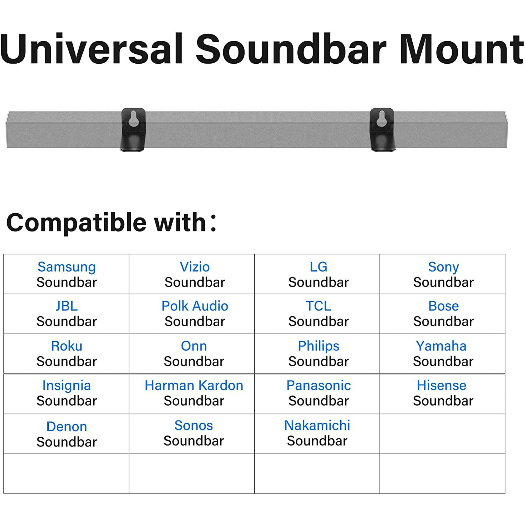 Notiela - Universal Sound Bar Monta Soportes Estante De Montaje En Pared Para Sa