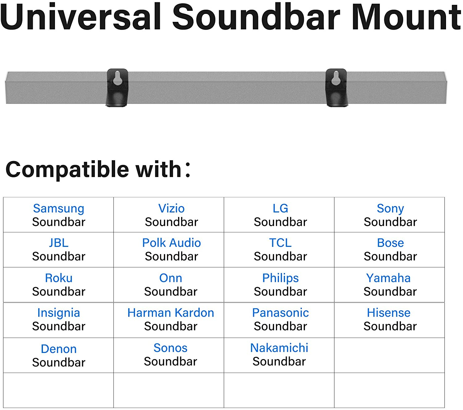 Notiela - Universal Sound Bar Monta Soportes Estante De Montaje En Pared Para Sa