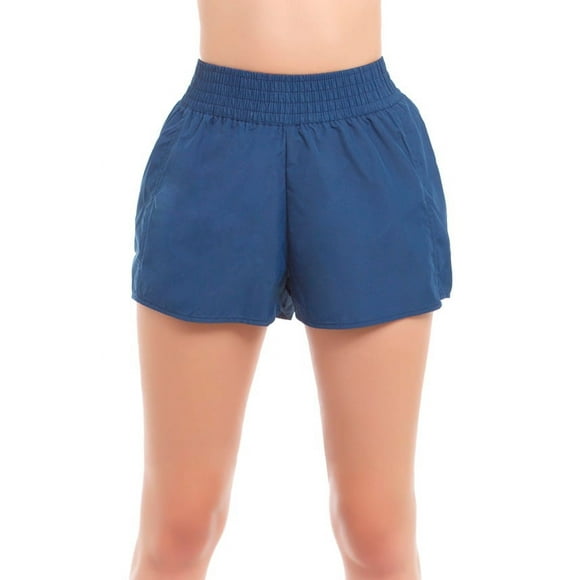 Short De Natacion Secado Rapido Mujer Azul Marino L