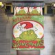 thumbnail image 1 of Comforter Set Queen Size Merry Grinchmas.Grinch in Red Bordered Circle Dr. Set with 2 Pillowcases for All SeasonsBedding Set 3pcs for Kids Boys Girls Bedroom Decor Bed Sheets, 1 of 5