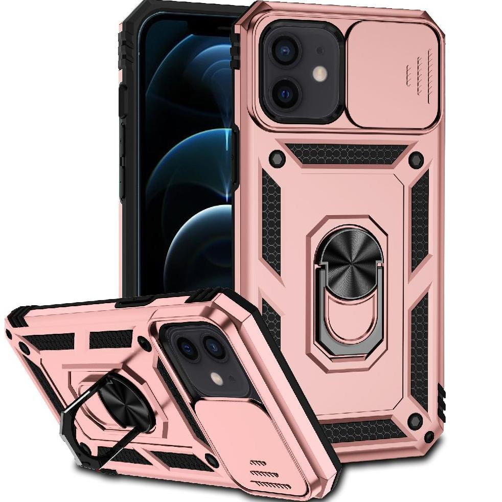 Estuche Gangxun Para Iphone 12 Mini, Soporte Giratorio 360°, Estilo Mecánico Y Magnético