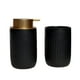 thumbnail image 1 of Set 2 accesorios de baño Dispensador de jabón y Vaso Cerámica Negro, 1 of 2