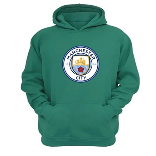 Genérico - Polerón Canguro Manchester City Verde Aguamarina Talla S Unisex