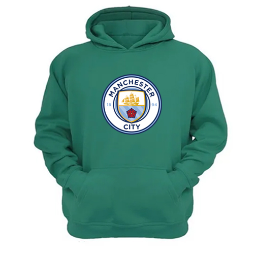 Genérico - Polerón Canguro Manchester City Verde Aguamarina Talla L Unisex