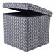 thumbnail image 2 of Pouf Baul Cubo Plegable 38x38 cm con Tapa Estampado Geometrico Gris, 2 of 4