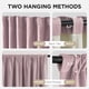 thumbnail image 3 of Cortinas Joydeco de terciopelo rosa rosa 52x244 cm 2 paneles blackout, 3 of 9