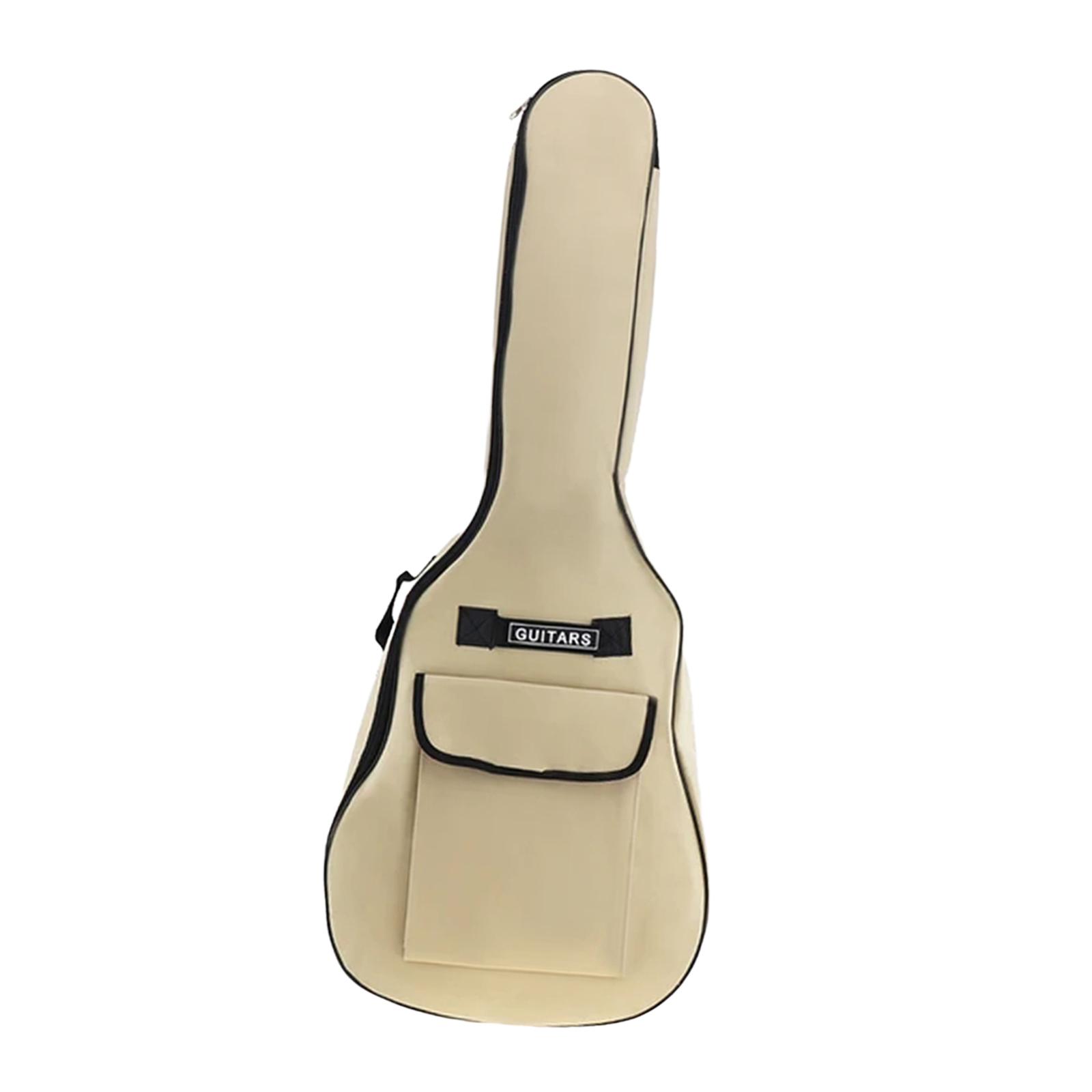 Magideal - Funda Para Guitarra, Funda Para Guitarra Con Asa De Transporte, Tela Oxford De Viaje, Funda Antipolvo Para Guitarra Eléctrica, Bolsa Para Cables De , Beige
