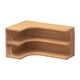 thumbnail image 4 of Estante Esquinero para Escritorio, Unidad de Almacenamiento, Organizador de Mostrador, Estante de Exhibición, Versátil Botellero de Agua, 2 Niveles, P color madera, 4 of 5
