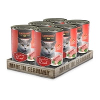 Leonardo - Display 6 Unidades Alimento Super Premium Carne Gato 400Gr