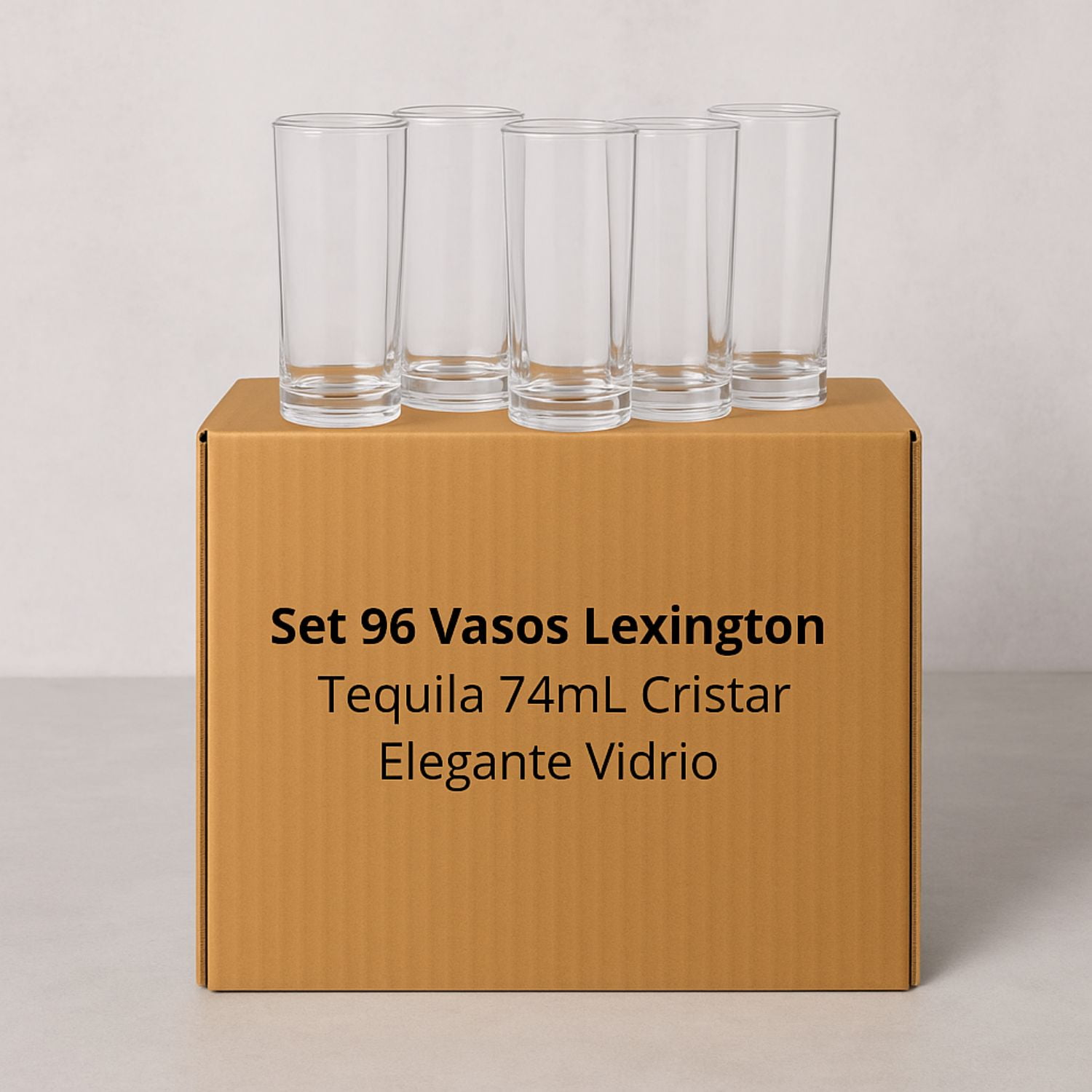 Set 96 Vasos Lexington Tequila 74ml Cristar Elegante Vidrio