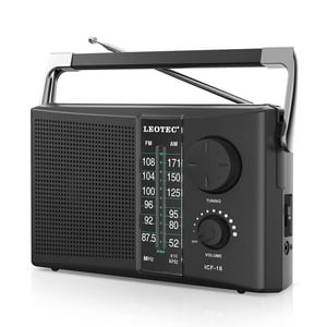 Radio Am Fm Portátil Leotec Con Mejor Recepción Negra