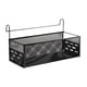 thumbnail image 4 of Cesta colgante de almacenamiento para dormitorio, elegante cesta colgante de metal para cama, soporte para teléfono, libros, artículos para el hogar y Negro, 4 of 5