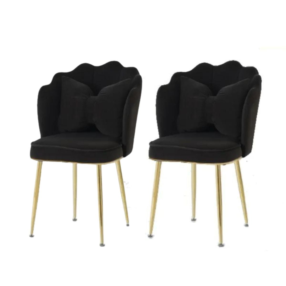 Habita2 Chile - Pack 2 Sitiales Fancy Con Cojin - Negro