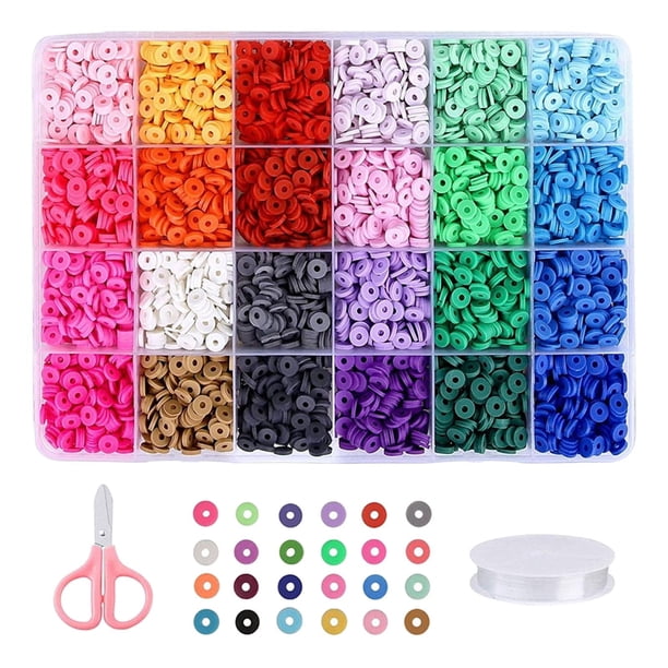 Cuentas Planas De Arcilla 6mm 24 Colores DIY Artesanía Regalo Colección Impermeable Hecho A Mano