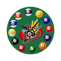 Magideal - Bolas De Billar De Reloj De Pared Fáciles De Leer Bolas De Mesa De Billar De Deporte Fácil De 12 Pulgadas Para La Sala De Juegos De La Sala De Juegos