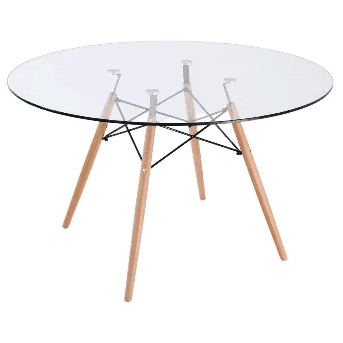 Moboi - Mesa Eames Redonda De Vidrio 100cm