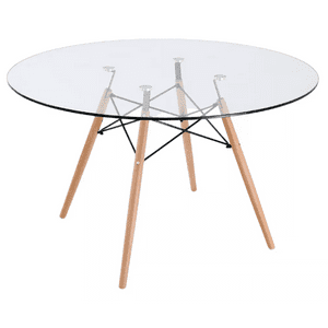 Moboi - Mesa Eames Redonda De Vidrio 80Cm