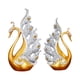 thumbnail image 3 of 2 Piezas Cisne Pareja Estatua Estatuillas Adornos De Resina Decoración Del Hogar Oro Blanco, 3 of 5