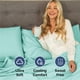 thumbnail image 4 of Juego de sábanas CGK Unlimited Queen Size 4 piezas Spa Blue, 4 of 8