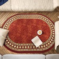 Home Fashion.Cl - Alfombra Redonda Rojo Antideslizante 150X150 Cm Con Goma