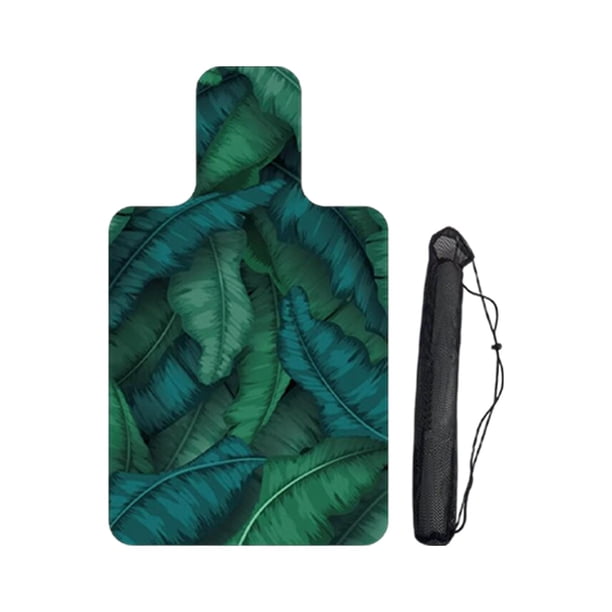 Funda para esterilla de Pilates Reformer con bolsa de malla para almacenamiento, para gimnasio, fitness, 96 x 56 cm, portátil, de goma de ante, antide Hojas verdes
