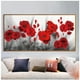 thumbnail image 2 of 1pc Abstract Canvas Art, Red Poppies Background Painting Posters And Prints Flower Pictures Living Room Decoration No Frame, 2 of 2