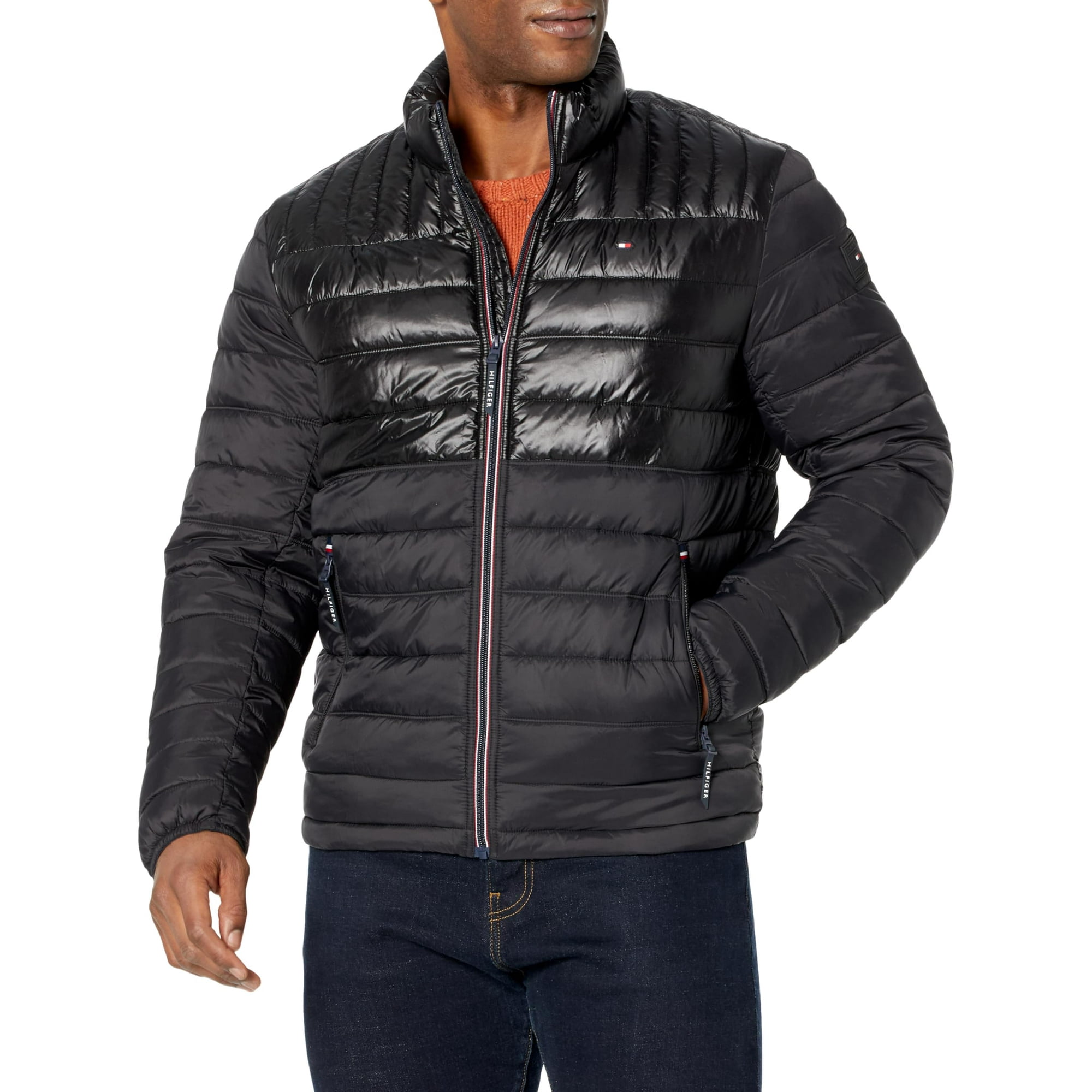 Chaqueta Tommy Hilfiger Ultra Loft Para Hombre, Ligera, Negra