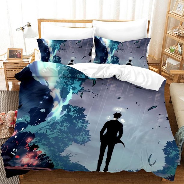 Solo Leveling Gift N Quilt Duvet Cover Set Bed Linen Bedspread Super 3-Piece Bedding Set