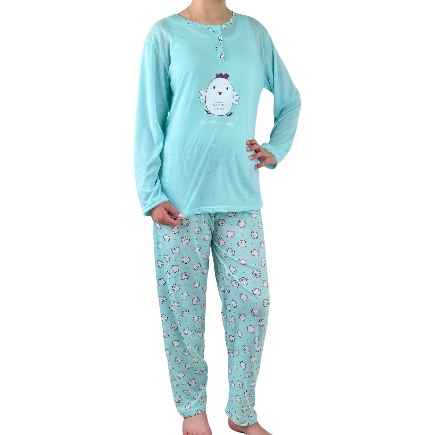 Likeshop - Pijama Mujer Verano Manga Larga Y Pantalon 460