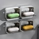 thumbnail image 4 of Upgrade Your Bathroom with our Elegant Flip Lid Soap Holder - Wall Mounted, No Punch Needed, with Drain for Easy Soap Storage and Access - Perfect for Christmas Gift Giving!, 4 of 4