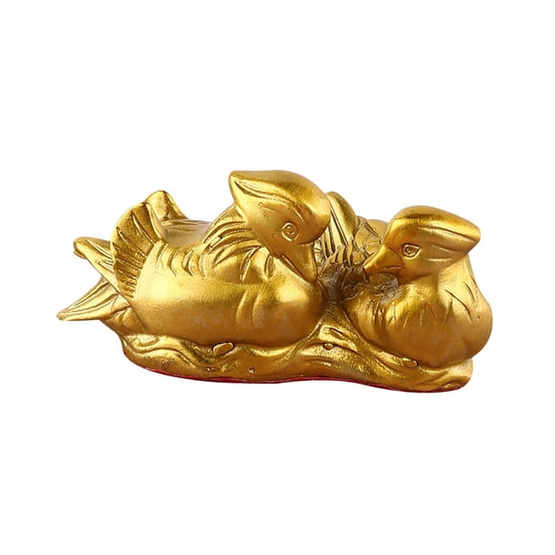 Estatuilla de pájaros del amor, decoración de habitaciones de estilo chino, figuras de animales de armonía y amor, escultura de pareja para regalos de 11cm