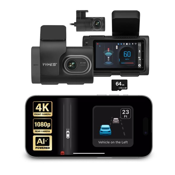 Cámara de tablero TYPE S T400 AI 4K WiFi GPS ADAS