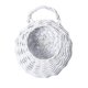 thumbnail image 3 of Cesta De Flores Colgante De Mimbre, Macetero De Pared, Césped, Patio, Balcón, Soporte Para Maceta, Color Blanco, 3 of 5
