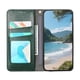 thumbnail image 5 of Funda tipo cartera para Samsung Galaxy S24/S25 de piel con cierre magnético, ranuras para tarjetas y correa para la muñeca Verde, 5 of 6