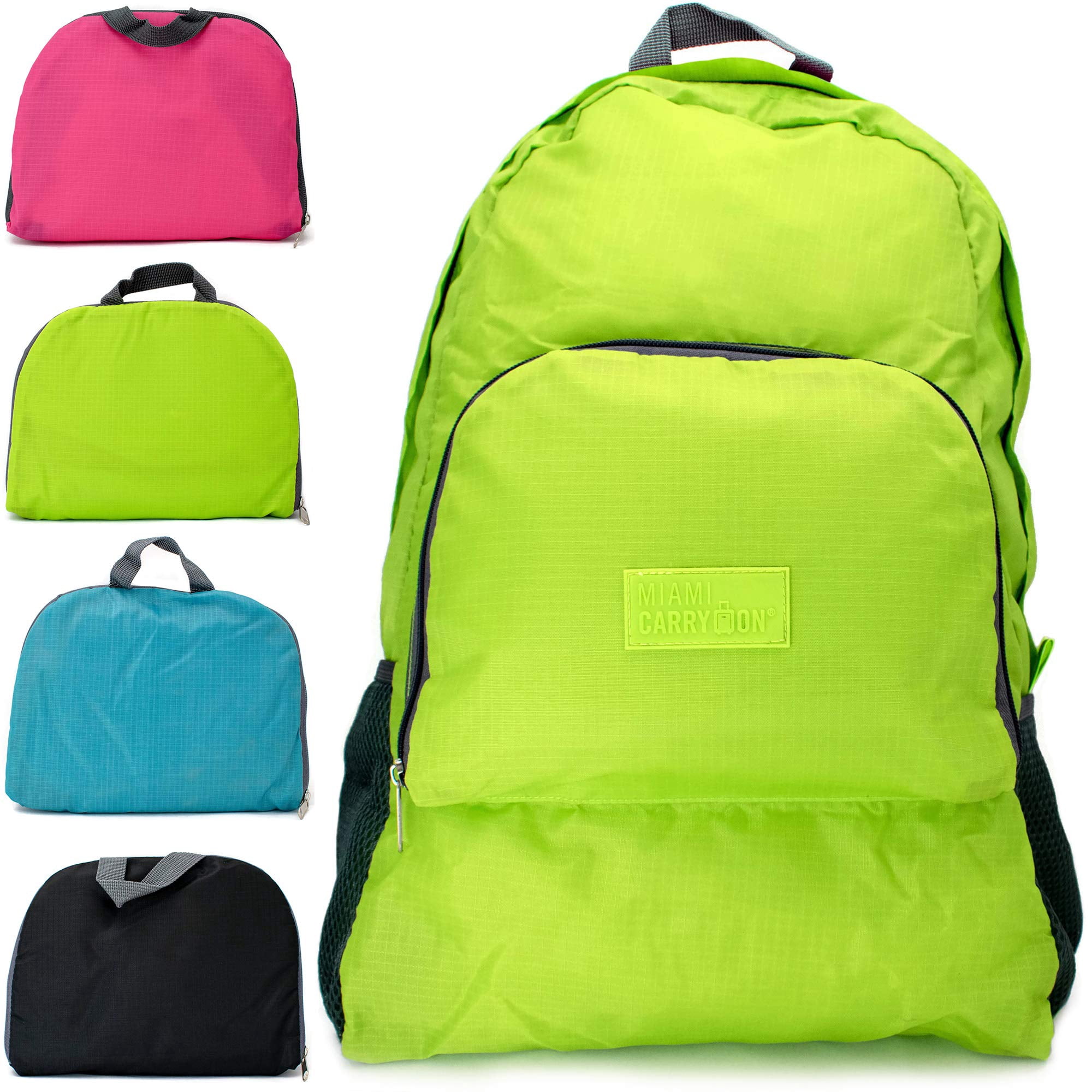 Mochila Miami Carryon, Resistente Al Agua, Plegable, Verde
