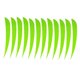 thumbnail image 5 of 12 piezas de tiro con arco caza flecha pluma fletching ala derecha fletches 4 pulgadas fluorescencia verde, 5 of 5