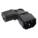 thumbnail image 4 of iec320 c14 al adaptador de alimentación CA de ángulo recto c13 macho a hembra, 4 of 5