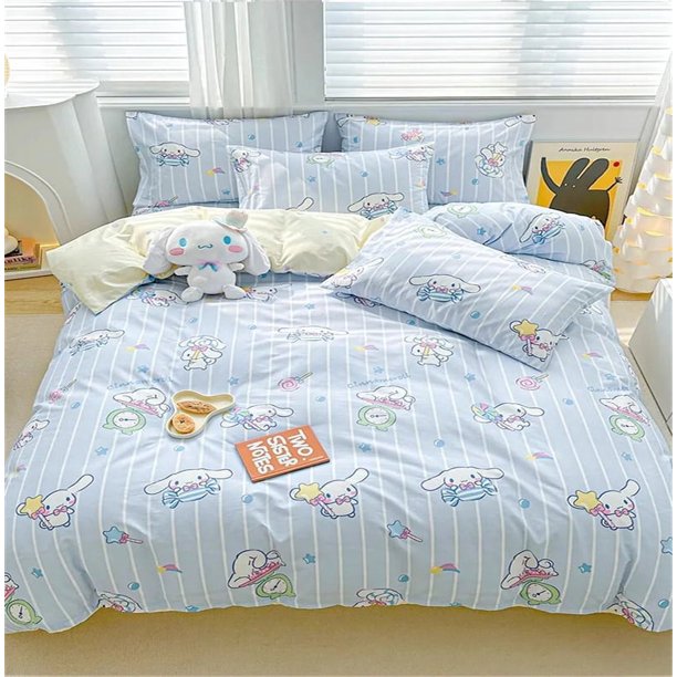 v2630 Bed Sheets Cinnamoroll Bedding Sets Comforter Quilt Bed Cover Duvet Cover Pillow Case - Pieces Sets Bedroom Decoration 3-Piece Bedding Set (1 Duvet Cover + 2 Pillow Shams) Bed Sheets ju2630