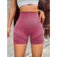 Likeshop - Calza Short Deportivo Mujer Push Up Frunce Tiro Alto Gym 005