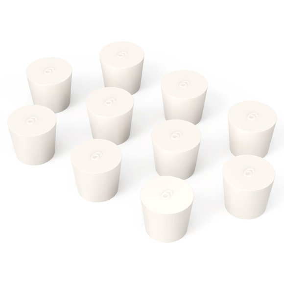 Tapones de goma BorinGlass 10 unidades 3,2 × 2,9 cm blanco