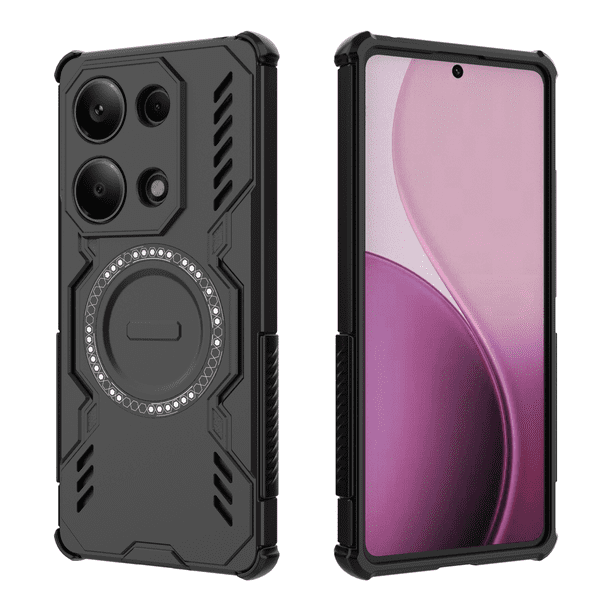 Funda FOXDOCK para Xiaomi Poco M6 Pro 4G , magnética, resistente a golpes, con soporte, unisex, carga inalámbrica